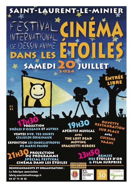 Affiche du Festival  Cinéma sous les étoiles 2024
