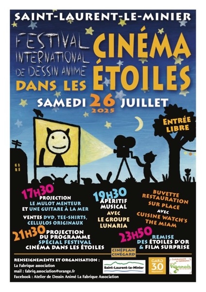 Affiche du Festival  Cinéma sous les étoiles 2024